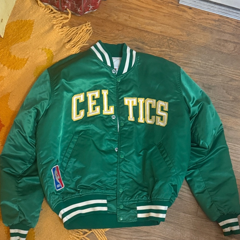 Vintage 80’s starter Boston Green Celtics Varsity Jacket